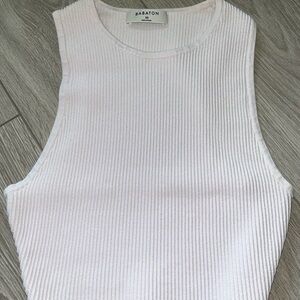 Babaton Sculpt Knit Racer Cropped Tank